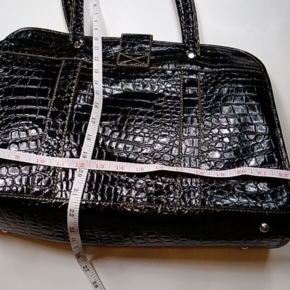 Vintage Large Black Laptop Bag - Picture 5 of 12